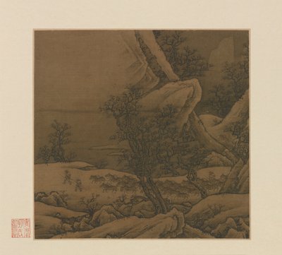 Mule-Train in Snowy Mountains by Unknown artist