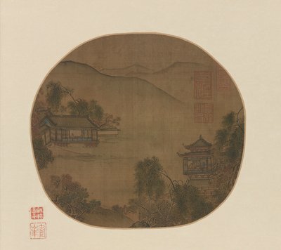 Pavilions by a Mountain Stream by Unknown artist