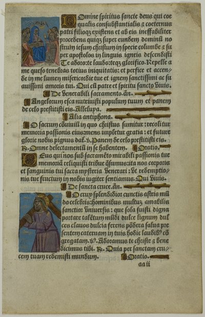 Pentecost and Christ Carrying the Cross by Unknown artist