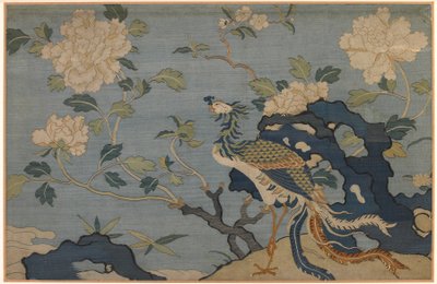 Phoenix Among Rocks and Flowers by Unknown artist