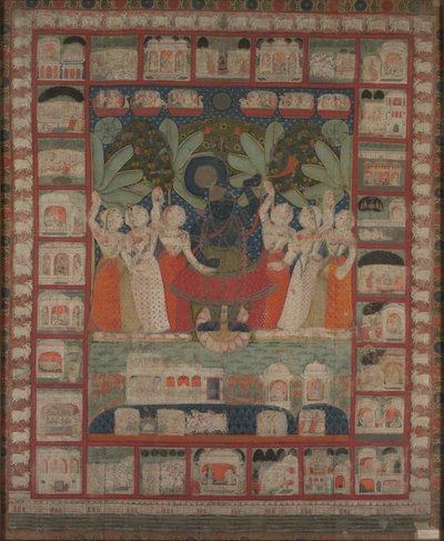 Pichvai of Shri Nathji by Unknown artist