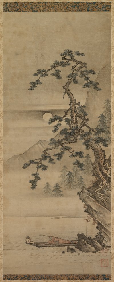 Playing Flute in Moonlight by Unknown artist