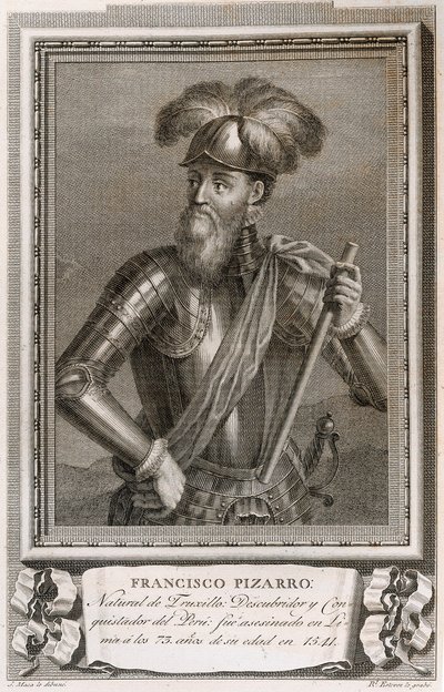 Portrait of Francisco Pizarro (engraving) by Unknown artist