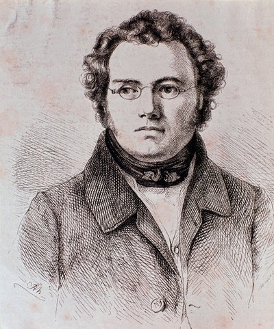 Portrait of Franz Schubert by Unknown artist