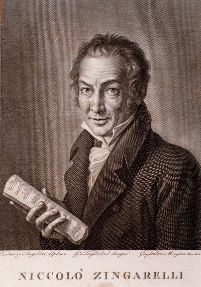 Portrait of Nicola Antonio Zingarelli (engraving) by Unknown artist