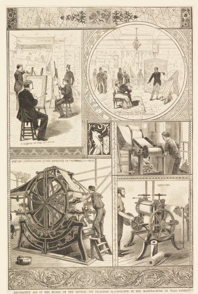 Processes of Wallpaper Production by Unknown artist