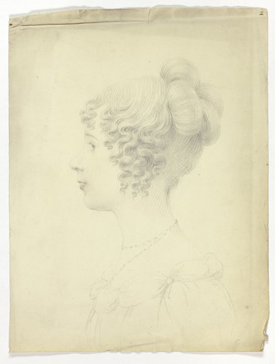 Profile of Woman Facing Left by Unknown artist