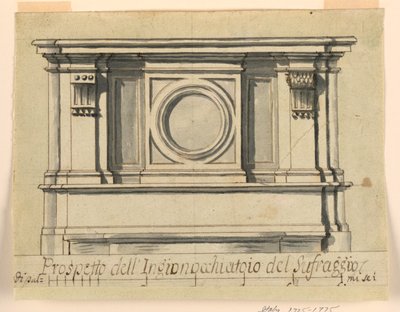 Project: The Elevation of a Prayer Stool by Unknown artist