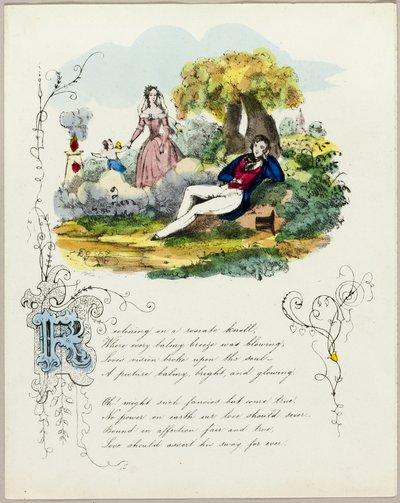 Reclining on a Roseate Knoll (valentine) by Unknown artist