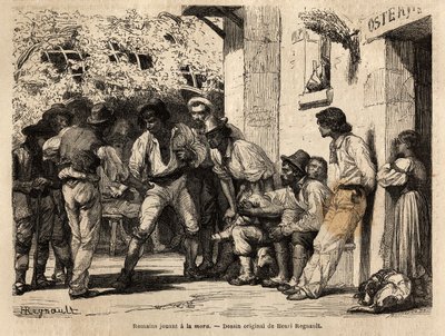 Romans playing the mora by Unknown artist
