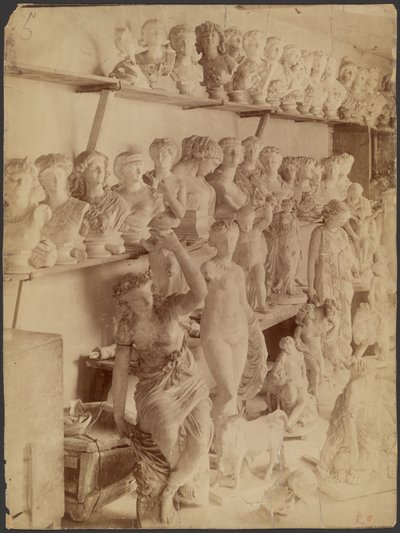 Room full of busts and statues by Unknown artist