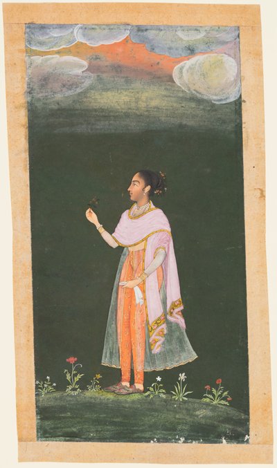 Royal Woman Holding a Flower by Unknown artist
