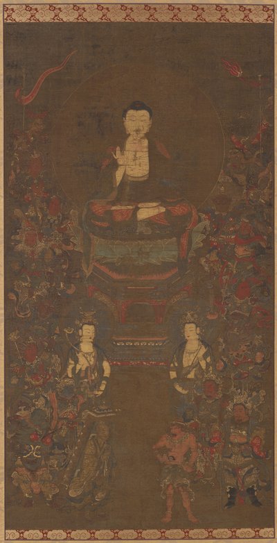 Shakyamuni with the Sixteen Benevolent Deities by Unknown artist