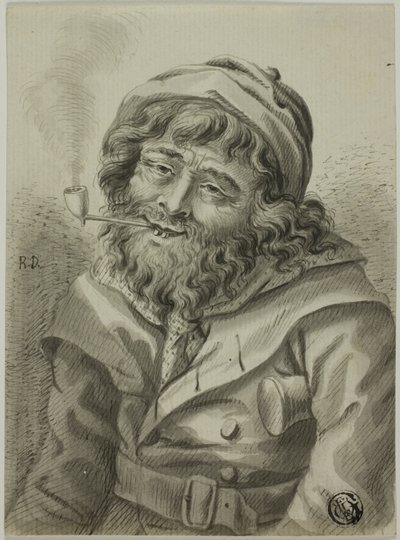 Smoking Sea Captain by Unknown artist