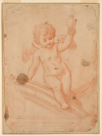 Study of Angel with Vase by Unknown artist