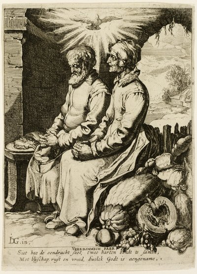 The Pious Old Couple by Unknown artist