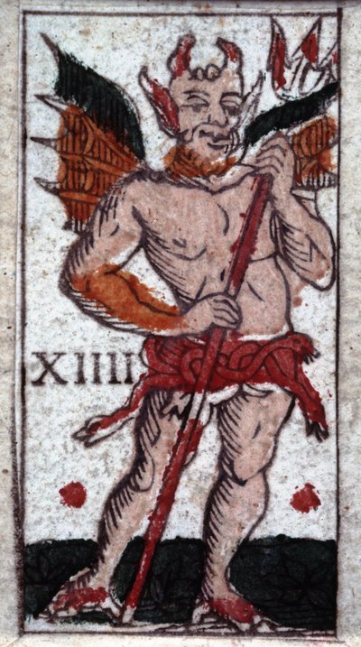 The Devil. 18th Century Tarot Game. Milan by Unknown artist