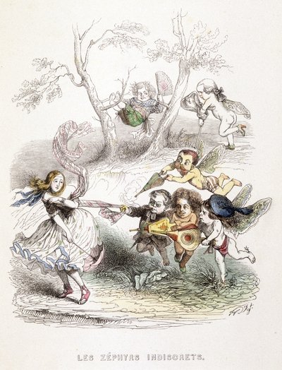 The Prying Zephyrs - Engraving by Unknown artist