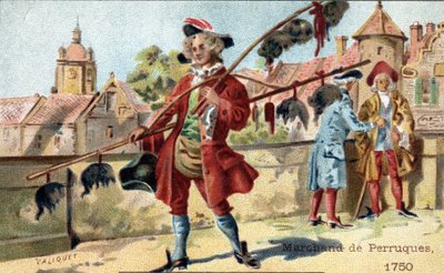 The trade of wigs merchant in 1750 by Unknown artist