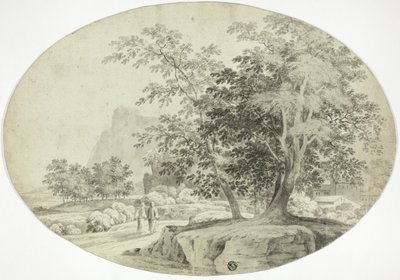 Two Pilgrims on a Wooded Road by Unknown artist