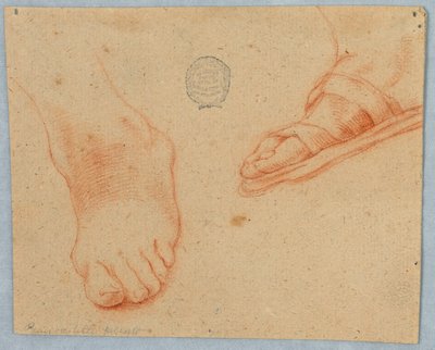 Two Sketches of a Foot by Unknown artist