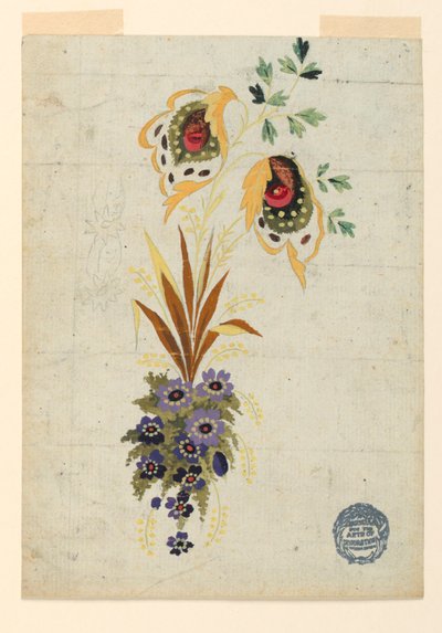 Unfinished Design for a Waistcoat by Unknown artist