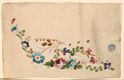 Unfinished Design for a Waistcoat by Unknown artist