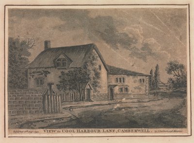 View in Cool Harbour Lane, Camberwell by Unknown artist