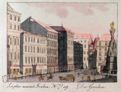 View of Graben Square in Vienna. by Unknown artist