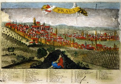 View of Prague in the 18th century by Unknown artist