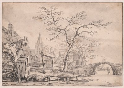Winter Landscape with Skater by Unknown artist
