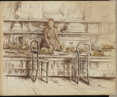 Woman at a Toy Counter by Unknown artist