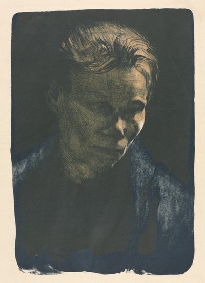 Working Woman with Blue Shawl by Unknown artist