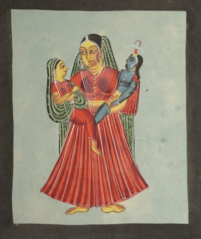 Yasoda Holding Krishna and Radha by Unknown artist