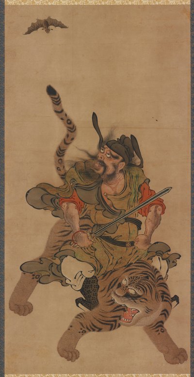 Zhong Kui on a Tiger by Unknown artist