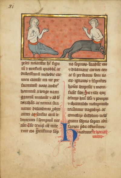 A Siren and a Centaur by Unknown artist/maker