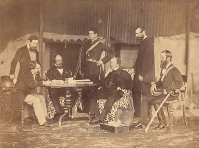 Group Portrait of Seven Men, India by Unknown artist/maker