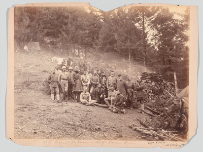 General McQueen and staff, Black Mountain expedition by Unknown photographer