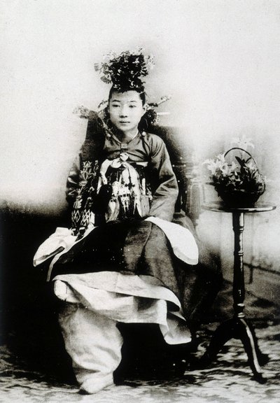 Korean woman in Traditional wedding dress by Unknown photographer