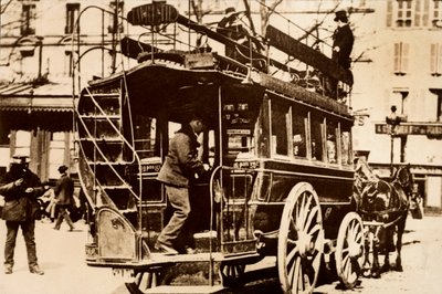 Rear End of a Horse-Drawn Tram by Unknown photographer