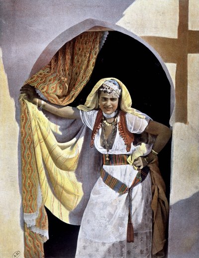 Young Tunisian woman. Photography 1893 by Unknown photographer
