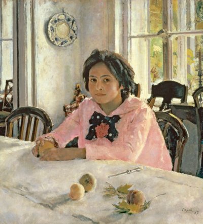 Girl with Peaches by Valentin Aleksandrovich Serov