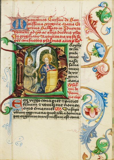 Initial P: The Annunciation by Valentine Noh