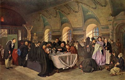A Repast in the Monastery, 1865-1875, 1939 by Vasily Perov