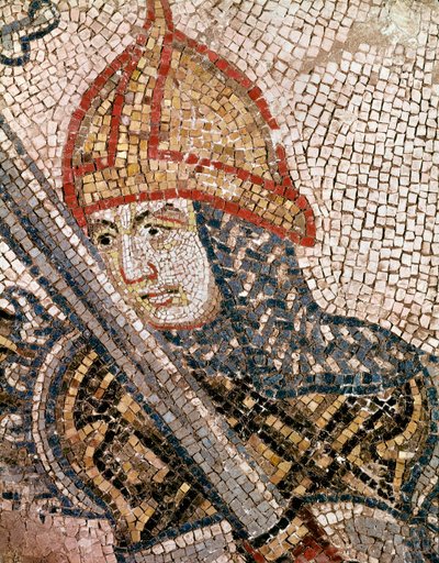 Head of a soldier (mosaic detail) by Veneto Byzantine School