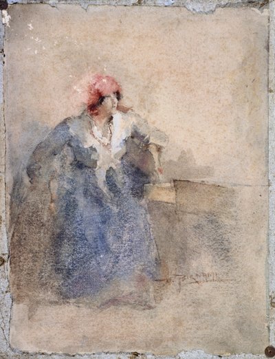 Young woman by Vespasiano Bignami