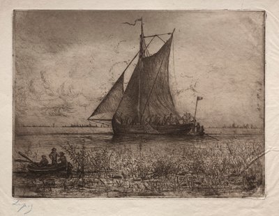 Dutch Riverscape by Vicomte Lepic Ludovic Napoléon