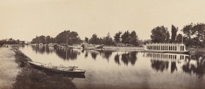 Barges at Oxford by Victor A Prout