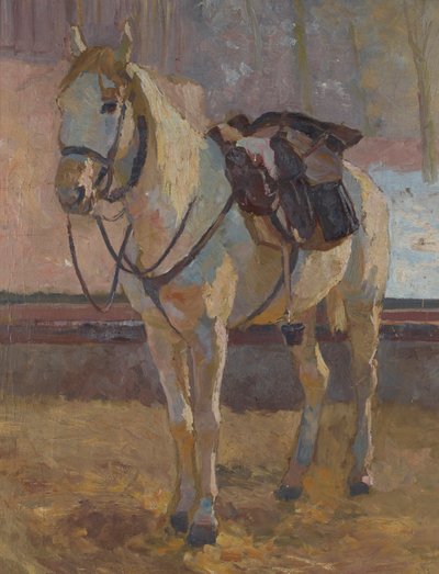 White Horse under Saddle by Victor Eckhardt von Eckhardsburg