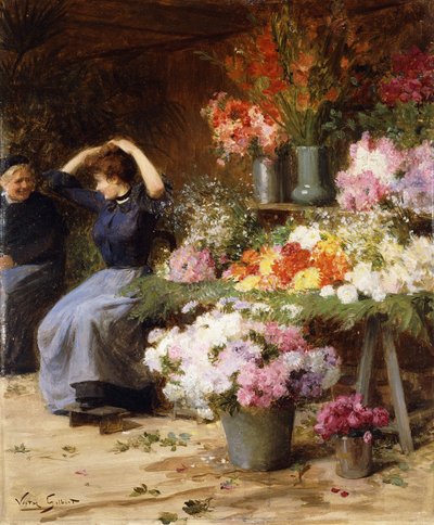 Flower Power; Marchande de Fleurs by Victor Gabriel Gilbert